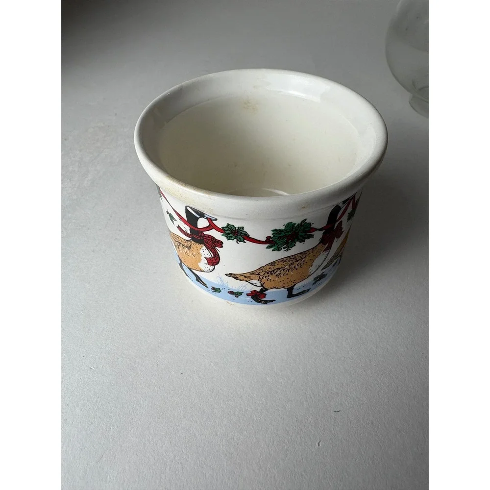 Potpourri Press Petite Love Lite Vintage Christmas Goose Candle Holder with Box